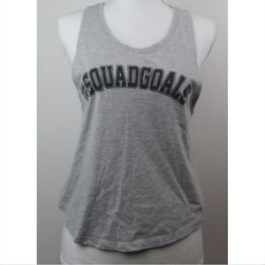 Popular Basics #Squadgoals Crop Top Gray Size M